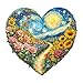 AEEKDOOK Wooden Puzzles for Adults HeartShaped Garden Wood Puzzles Adult Unique Animal Shape Wooden Jigsaw Puzzles for Adults Birthday Gifts for Puzzle Lovers S85 8in 100 Pieces - Image 2
