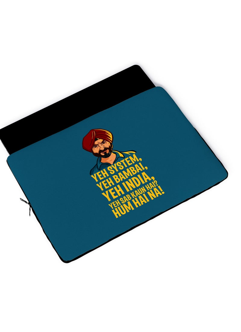 LOUD UNIVERSE Laptop Sleeve 13 inch Sartaj Quote Netflix System Sacred Games TV Series Tablet Sleeve - Image 4