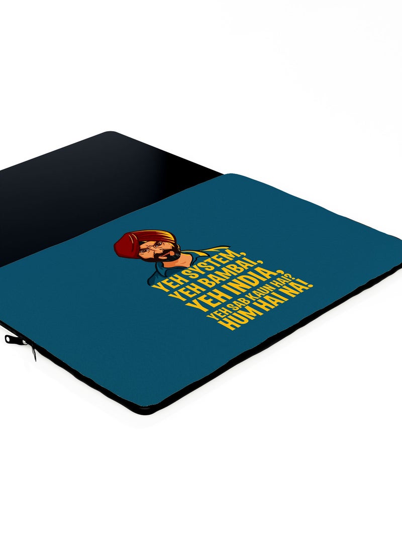 LOUD UNIVERSE Laptop Sleeve 13 inch Sartaj Quote Netflix System Sacred Games TV Series Tablet Sleeve - Image 3