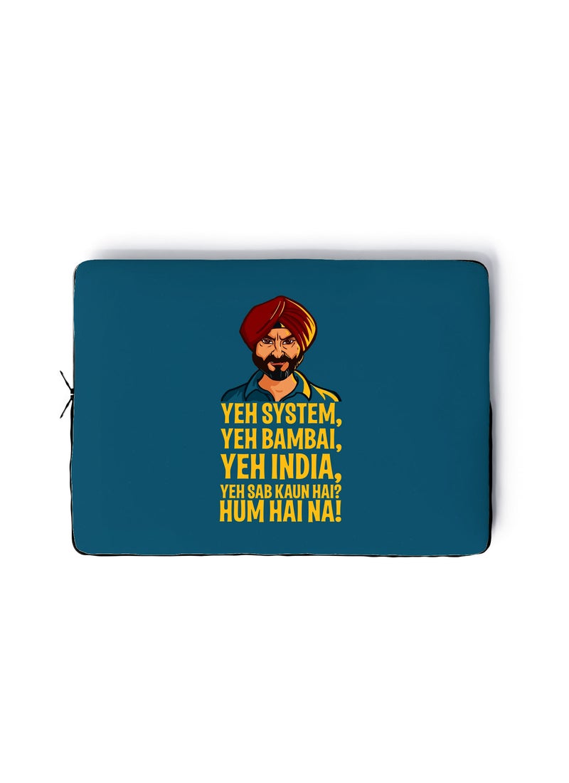 LOUD UNIVERSE Laptop Sleeve 13 inch Sartaj Quote Netflix System Sacred Games TV Series Tablet Sleeve - Image 1