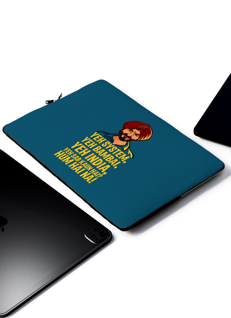 LOUD UNIVERSE Laptop Sleeve 13 inch Sartaj Quote Netflix System Sacred Games TV Series Tablet Sleeve - Image 2