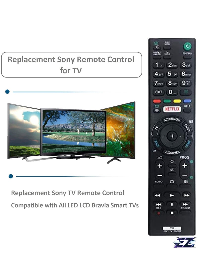 ELTRAZONE New Replacement Sony Remote Control for LCD LED TV, Sony Bravia RMT-TX100D Remote Control fits for Sony Smart TV, RMT-TX101J RMT-TX102U RMT-TX102D with Battery - Image 2