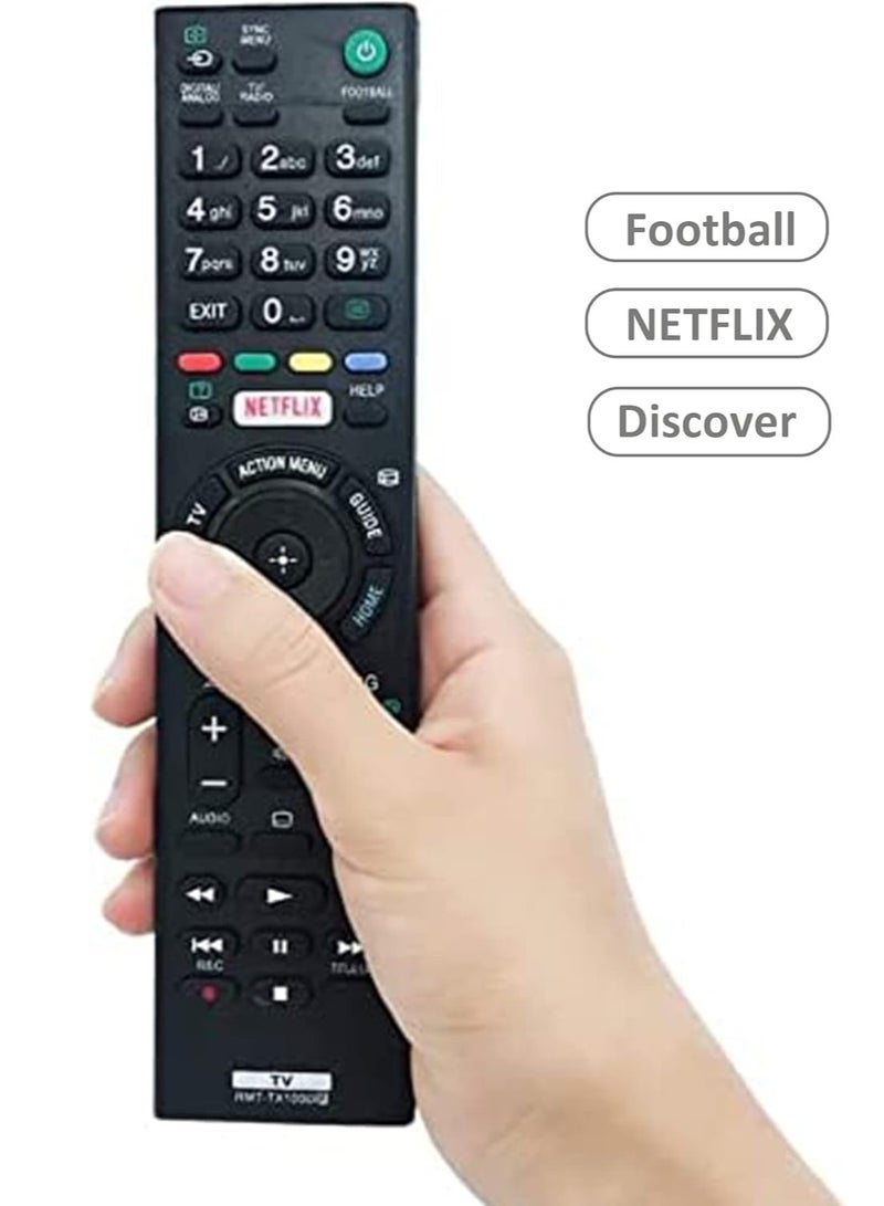 ELTRAZONE New Replacement Sony Remote Control for LCD LED TV, Sony Bravia RMT-TX100D Remote Control fits for Sony Smart TV, RMT-TX101J RMT-TX102U RMT-TX102D with Battery - Image 3