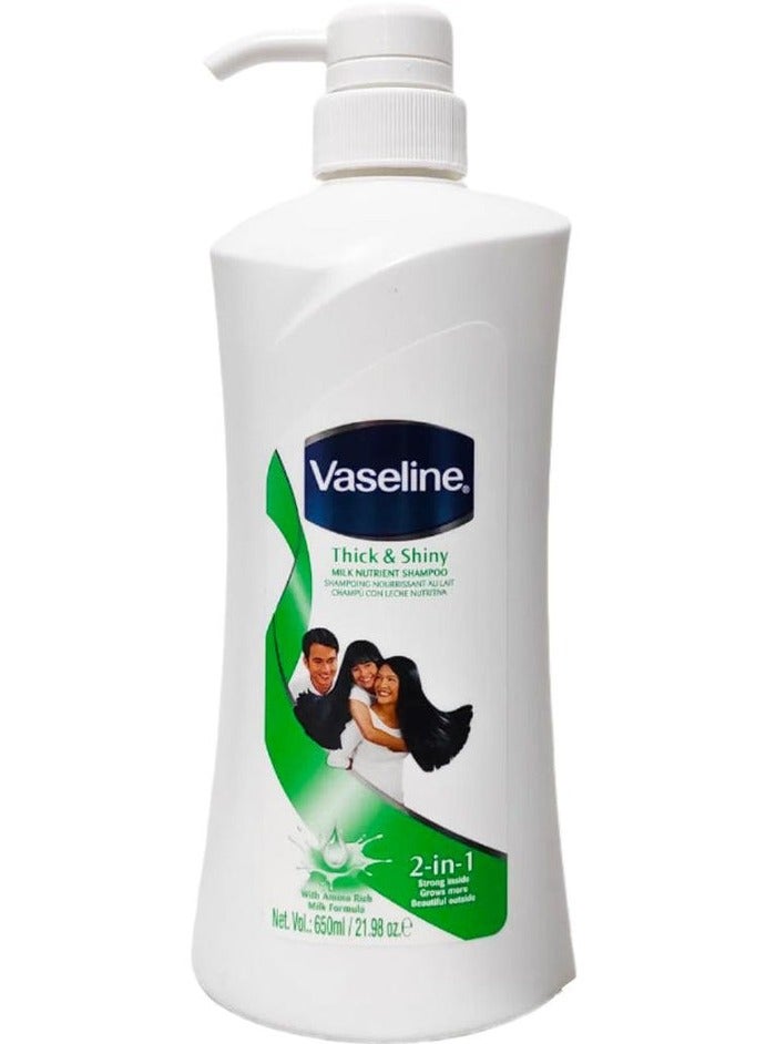 Vaseline Thick & Shiny Milk Nutrient Shampoo - 650ml