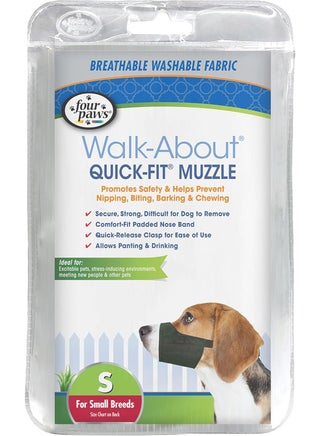 Four Paws Walk-About Quick-Fit Adjustable Dog Muzzle for Small Dogs, Washable & Breathable, Black, 1 Count Size: 2-Small - pzsku/Z79DD0FE35336D19D9D59Z/45/1747924111/024457b0-95f9-4c11-bf82-047b63cb6fef
