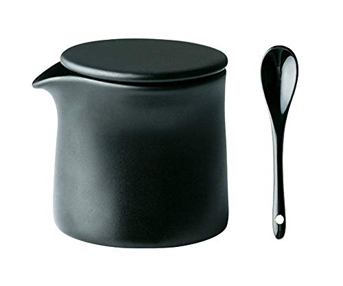 123Arts Multi Ceramics Sugar Bowl Seasoning Pot Storage Cream Jar with Lid And Spoon,5oz - Image 1