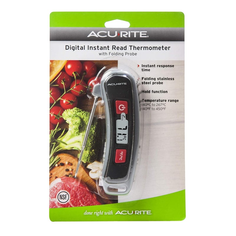 Acurite , Multicolor Digital Instant Read Thermometer with Folding Probe, 5" L, 3.3" - Image 3
