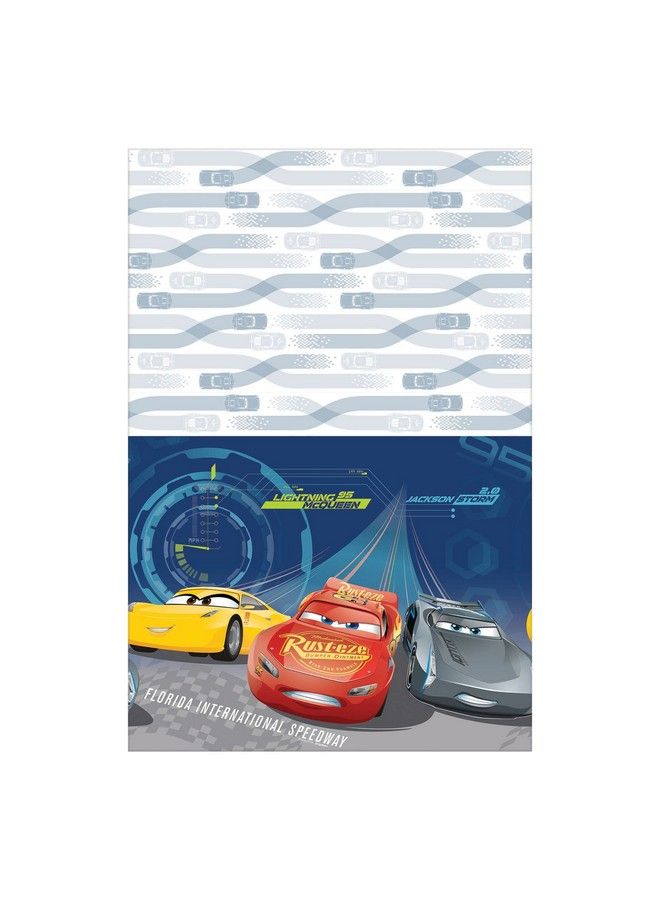 Amscan Disney Cars 3 Plastic Table Cover 54" X 96" 1 Pc - Image 1