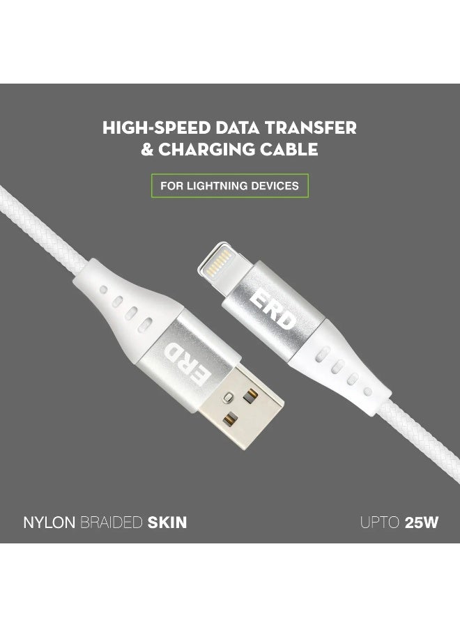 ERD كابل ERD MICRO USB مضفر وغطاء معدني 25 واط - Image 3