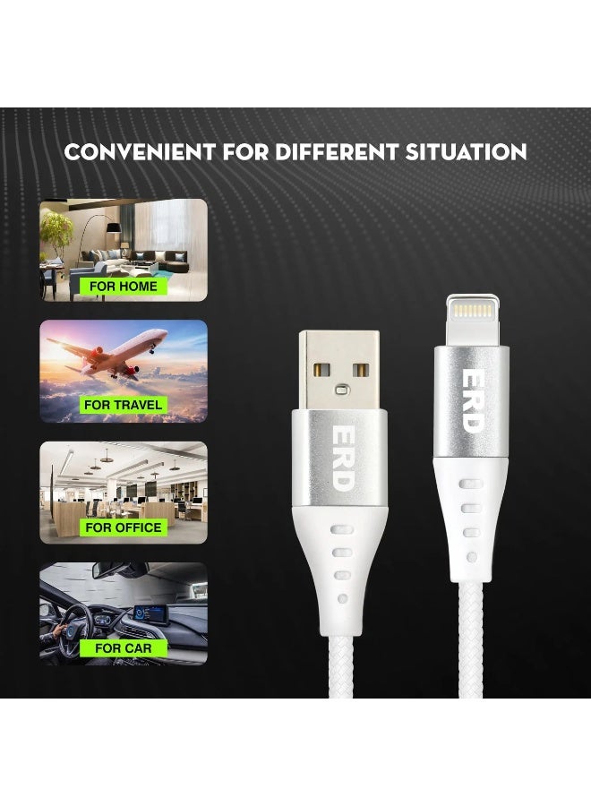 ERD كابل ERD MICRO USB مضفر وغطاء معدني 25 واط - Image 4