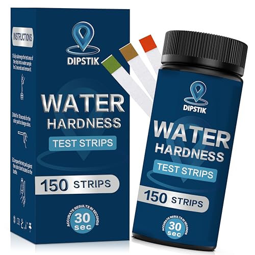 DIPSTIK Water Hardness Test Kit-150 Strips Water Quality Testing for Drinking/Well Water, Softener,Hard, Dishwasher,Pool,Spa, 0-425 ppm - Image 1