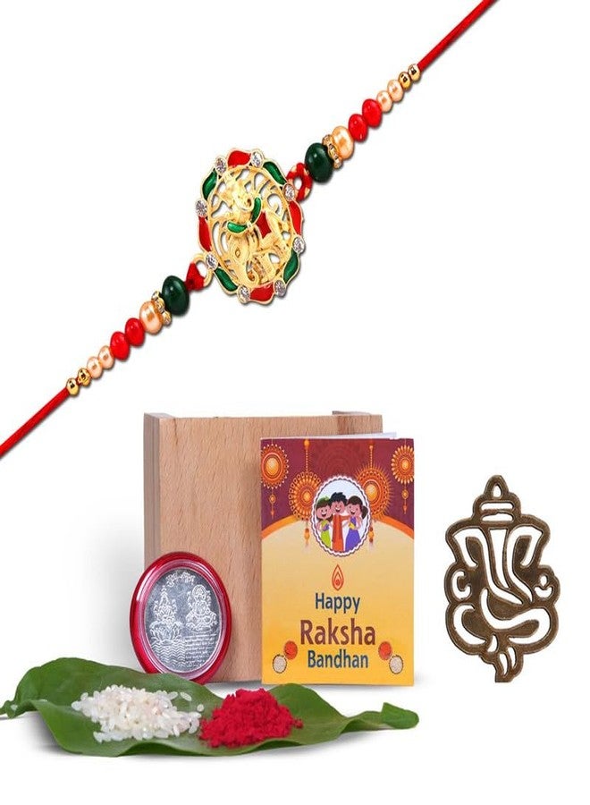 DarkShri مصمم DarkShri Rakhis مع حزمة Roli Chawal - Rakhi for Brother، Bhaiya، Bhai A0002 - Image 1
