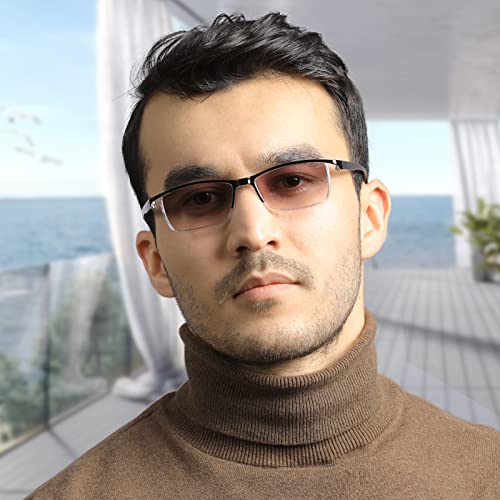 TERAISE Reading Glasses 4-Pack Blue Light Blocking Reader Glasses for Men and Women Ultralight Computer Eyeglasses Prevent Eye Fatigue Include 1-Pack Reading Sunglasses Outdoor Anti- UV(0.0X) - Image 5