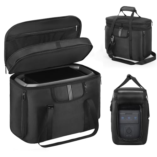 OCXLLEATLY Portable Carrying Case Compatible with ECOFLOW DELTA 3 Plus/DELTA 3/Classic, Protective Storage Bag for Power Station and Accessories, with Multiple Quick Connect and Heat Dissipation Windows - Image 1