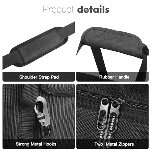 OCXLLEATLY Portable Carrying Case Compatible with ECOFLOW DELTA 3 Plus/DELTA 3/Classic, Protective Storage Bag for Power Station and Accessories, with Multiple Quick Connect and Heat Dissipation Windows - Image 5