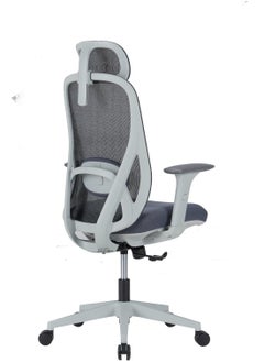 Kaliber Kaliber Nova Office Chair with Headrest - Featuring Grey Mesh Back and Luxurious Fabric Seat, Ergonomically Designed for Comfort,  Perfect for Long Hours  - Image 4