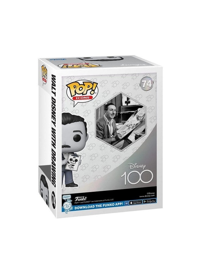 Funko Pop Icons: Disney 100 Walt Disney With Drawing - Image 4