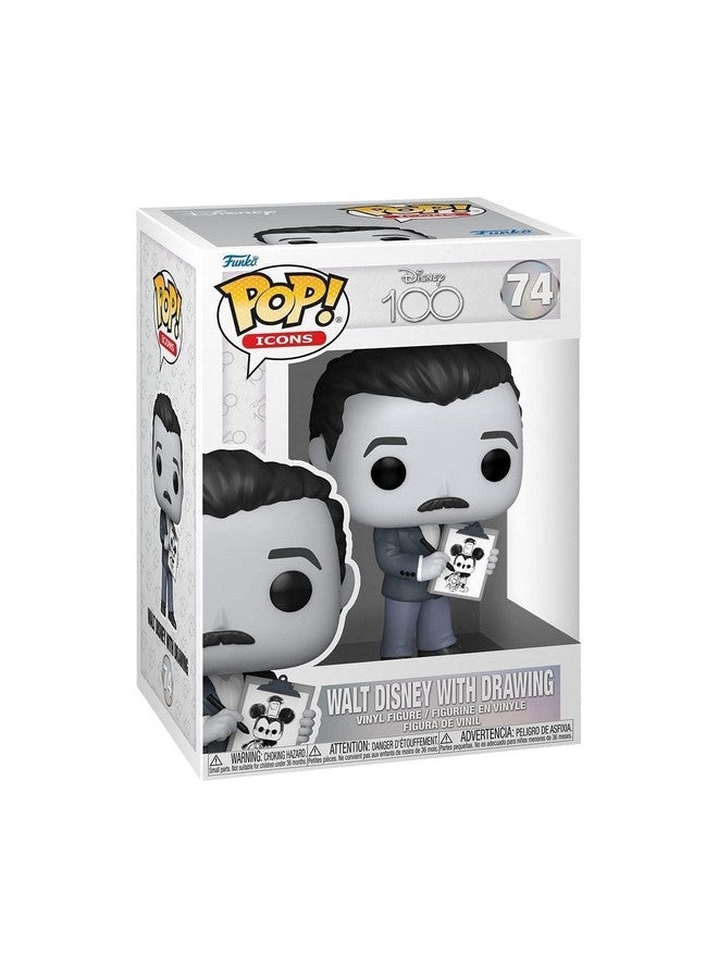 Funko Pop Icons: Disney 100 Walt Disney With Drawing - Image 3