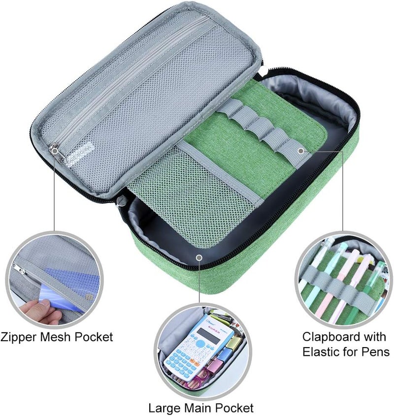 Chelory Big Capacity Pencil Case Large Pencil Bag Pouch Pen Case Pencil Marker Holder Stationery Storage Makeup Bag for Office Supplies Adults - Image 2