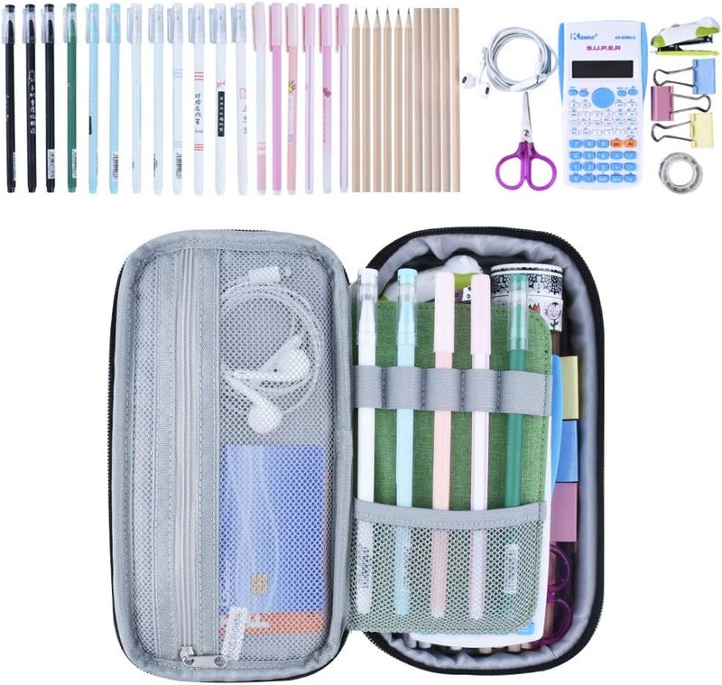 Chelory Big Capacity Pencil Case Large Pencil Bag Pouch Pen Case Pencil Marker Holder Stationery Storage Makeup Bag for Office Supplies Adults - Image 3