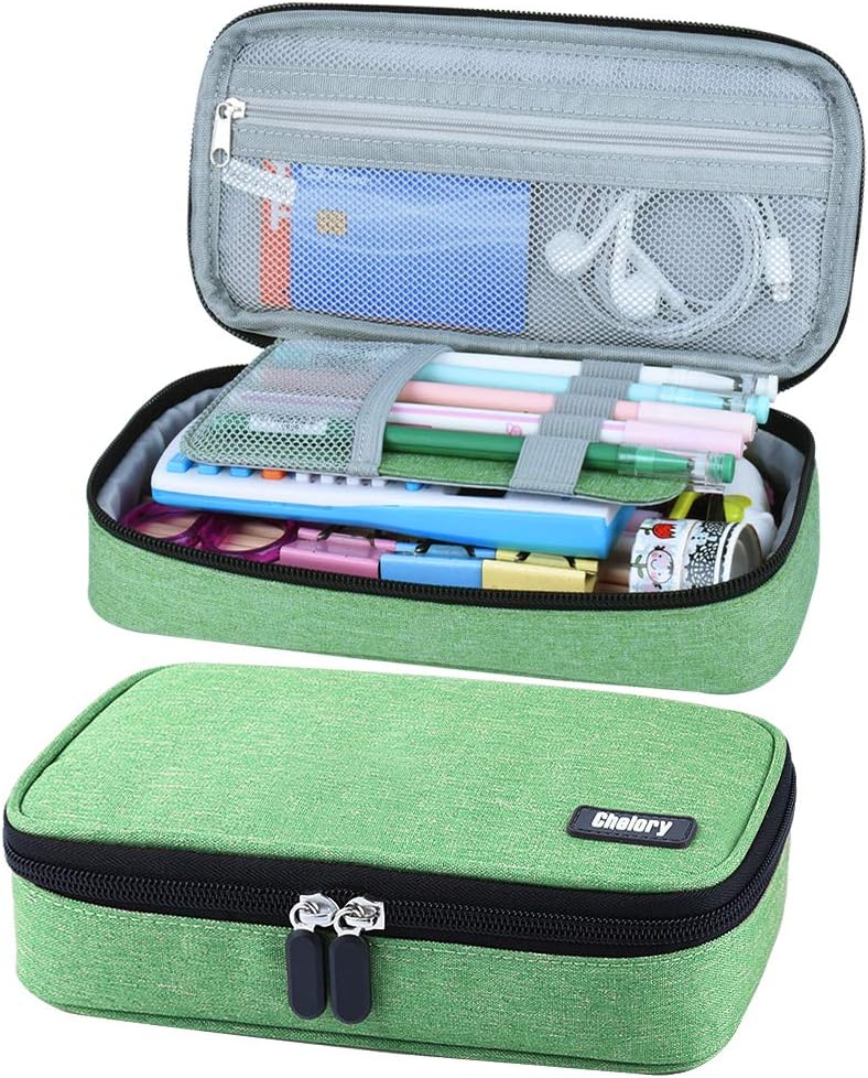 Chelory Big Capacity Pencil Case Large Pencil Bag Pouch Pen Case Pencil Marker Holder Stationery Storage Makeup Bag for Office Supplies Adults - Image 1