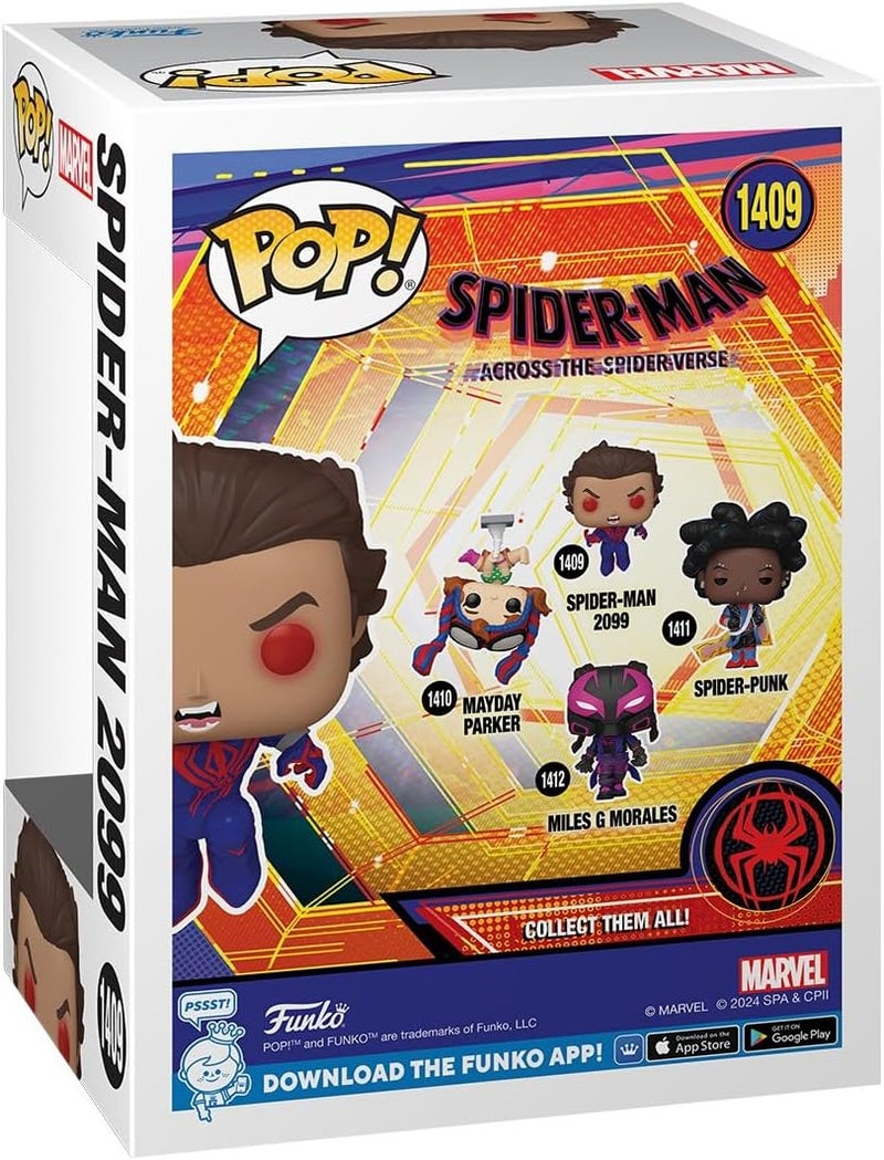 Funko POP Marvel SpiderMan Across The SpiderVerse  SpiderMan 2099  Unmasked  Collectable Vinyl Figure  Gift Idea  Official Merchandise  for Kids  Adults  Movies Fans - Image 3