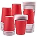 Fedmut 8oz 50 Pack Disposable Paper Cups Red Disposable Paper Coffee Cups for Home Picnic Party Hot and Cold Drinking Red - Image 1