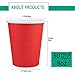Fedmut 8oz 50 Pack Disposable Paper Cups Red Disposable Paper Coffee Cups for Home Picnic Party Hot and Cold Drinking Red - Image 4