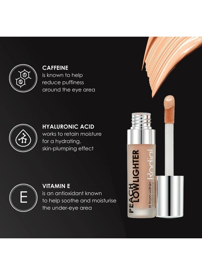 Rodial Peach Lowlighter 5.5ml – Hydrating Liquid Concealer with Silky Finish, Complexion Enhancer with Hyaluronic Acid & Caffeine - Image 4