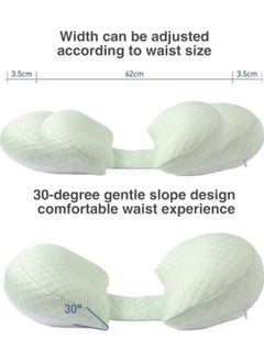 GGEROU Pregnancy Pillow for Women, Soft Pregnancy Pillow, Back, Hip, Leg Support, Maternity Pillow with Removable and Adjustable Pillow Cover, Green  - Image 4