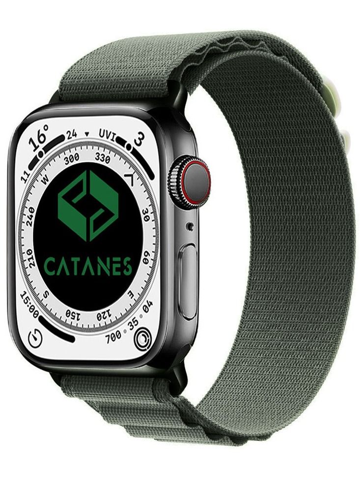 CATANES Alpine Loop Compatible with Apple Watch Band 38mm, Nylon Wristband,Green  - Image 1