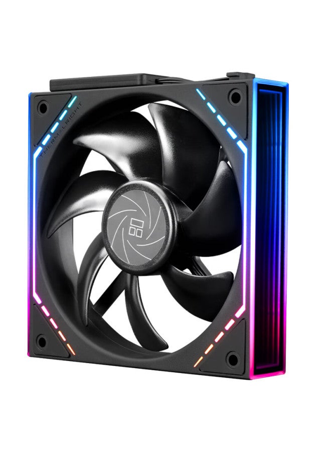 Thermalright Tl-m12q X3 12cm Pure Black Pressure Fan, Wireless Cable-free Case Fan, Building Block Fan, 2000 Rpm Pwm, Color-changing Frameless Mirror - Image 2