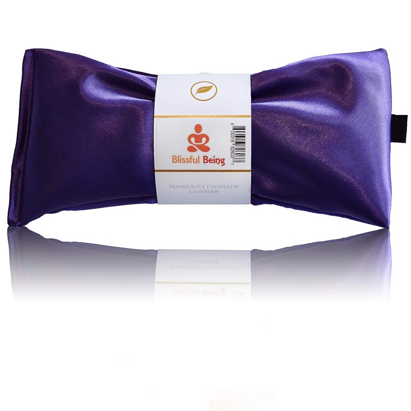 Blissful Being Silk Eye Pillow- Lavender Eye Pillow - Eye Pillows Aromatherapy - Perfect for Meditation and Relaxation (Amethyst) - Image 1