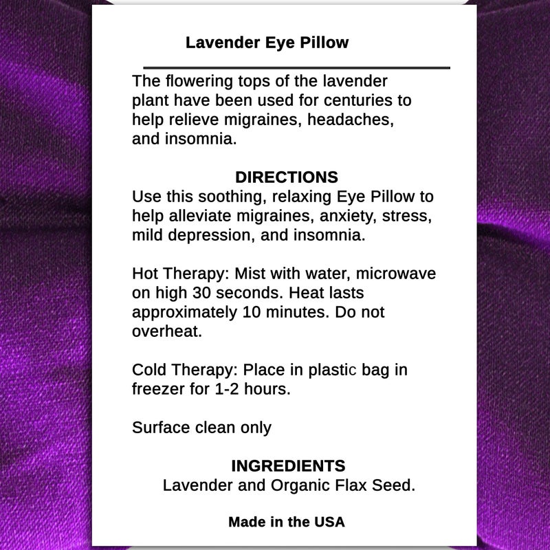 Blissful Being Silk Eye Pillow- Lavender Eye Pillow - Eye Pillows Aromatherapy - Perfect for Meditation and Relaxation (Amethyst) - Image 5