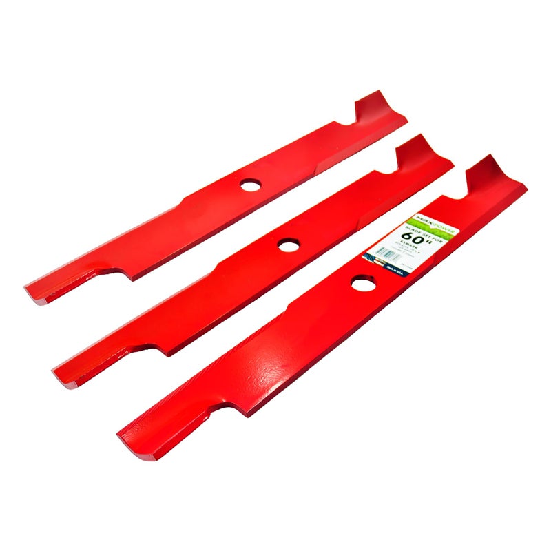 MaxPower 561139B Heavy Duty 3 Blade Set for 60" Cut Exmark, Replaces OEM no. 103-6403, 103-6403-S, 140-1240 - Image 5