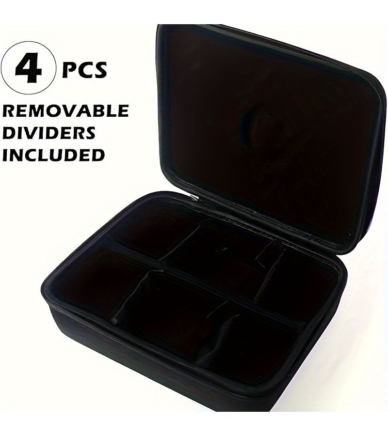 Large Capacity Trading Card Holder With Adjustable Dividers Black - Image 5
