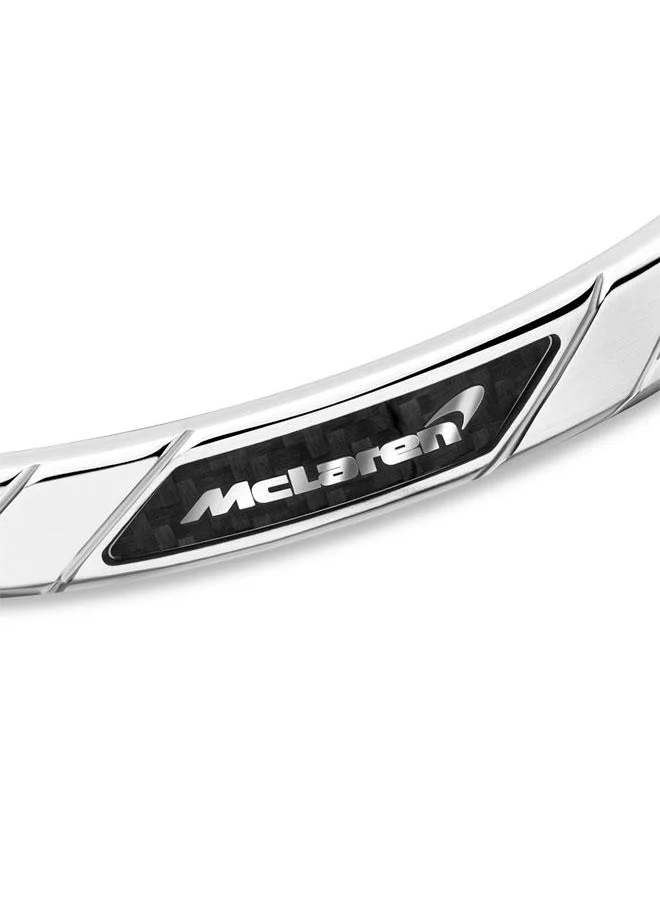مكلارين Apex Silver and Black Bracelet for Men (Small)
