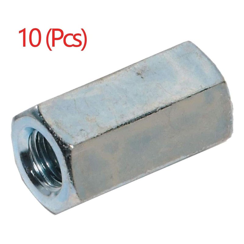 SDY 10 Pcs M8 x 1.25 x 28mm Long Rod Coupling Hex Nut Connector Zinc Plated Joint Nut Industrial Construction Fasteners - Image 5