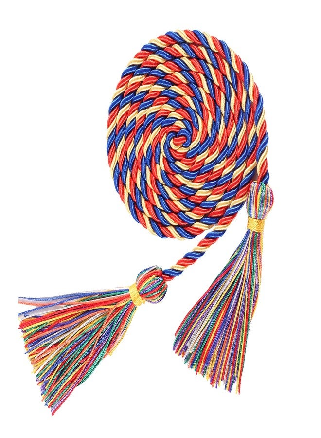 UIALECG Graduation Honor Cords, 68" Long (Blue/Red/Gold) - Image 1