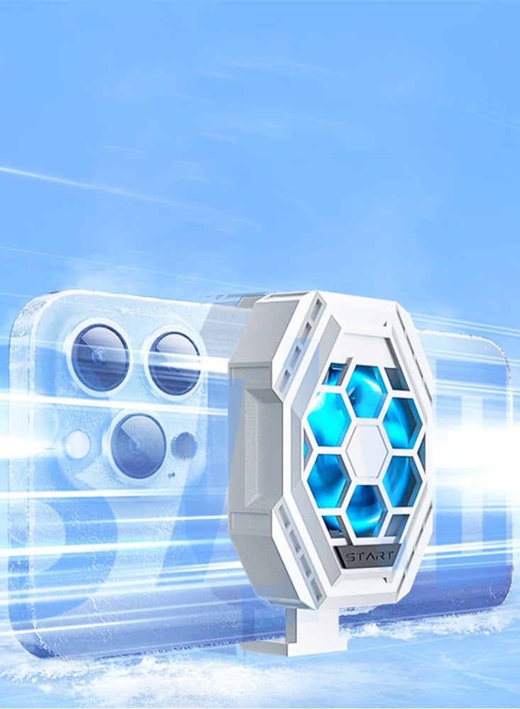 مبرد ألعاب الهاتف DY69 - مبرد محمول مزود ببطارية مدمجة قابلة لإعادة الشحن، وتبريد سريع لأشباه الموصلات، ومروحة صامتة، وتصميم خفيف الوزن، مثالي لجلسات الألعاب الطويلة - Image 2