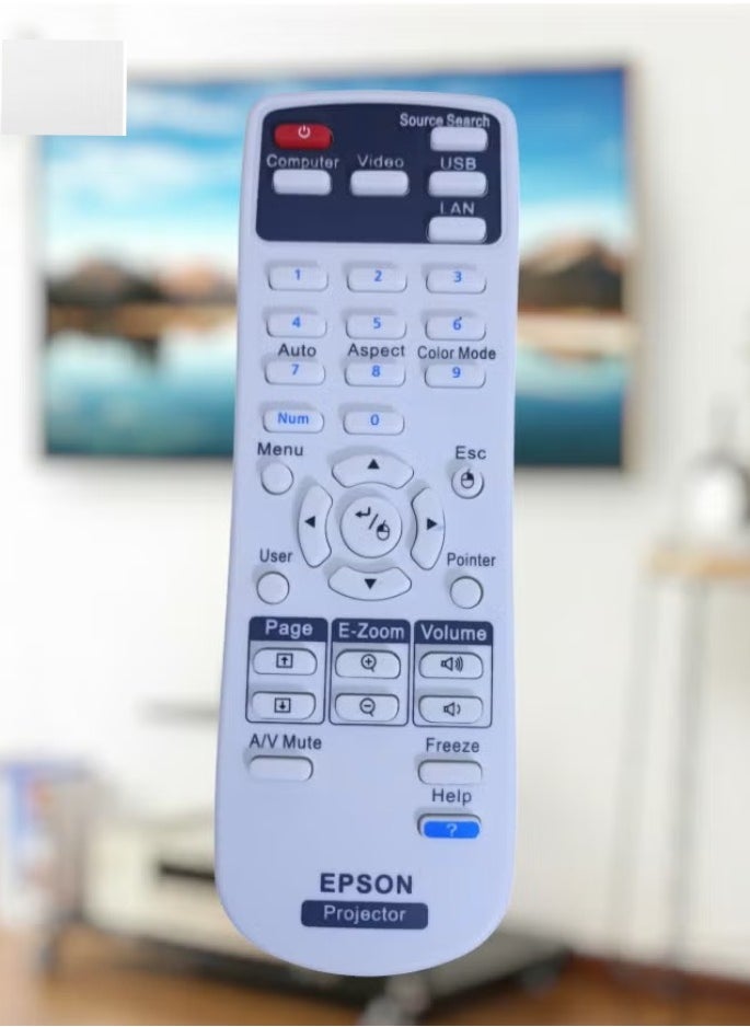 Generic - Universal Remote Control for Projector – Compatible with All Projector Models (Home Cinema, PowerLite, EB, EX, VS, BrightLink, EMP Series) – Easy Setup, No Programming Required, Long-Range, Reliable Control for Projectors - Image 1