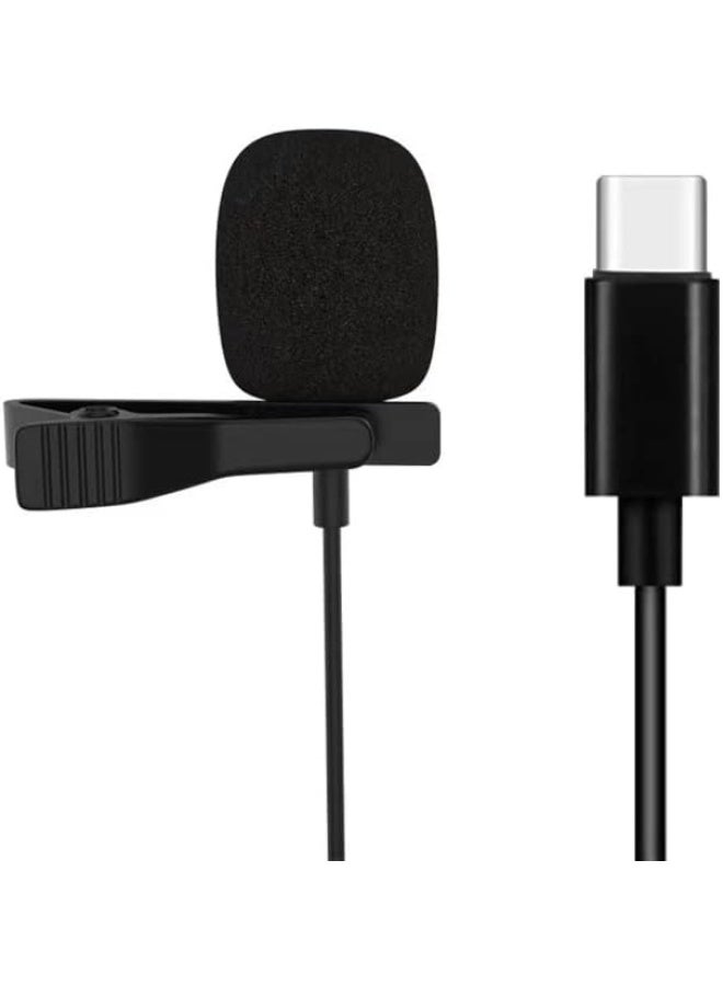 Type-C Lavalier Microphone – Clip-on Mic for Video Recording, Interviews & YouTube, Compatible with Android Devices (2m Cable) - Image 1