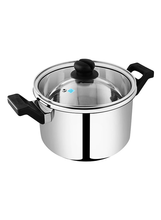 Prestige CLIP-ON Svachh Stainless Steel Pressure Cooker with Extra Glass Lid 5Liters - Image 4