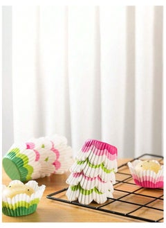 Generic Crinkle Muffin Cupcake Baking Cups Disposable High Temperature Oven Baking Cups for Birthday, Wedding, Holiday and Party 200 pcs  - Image 1