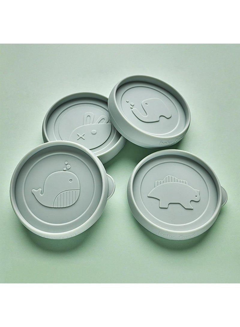 4 Pack Glass Baby Food Storage Containers with Lids, Microwavable Baby Food Storage Containers, Baby Food Freezer Tray, Glass Baby Food Jars - Image 4
