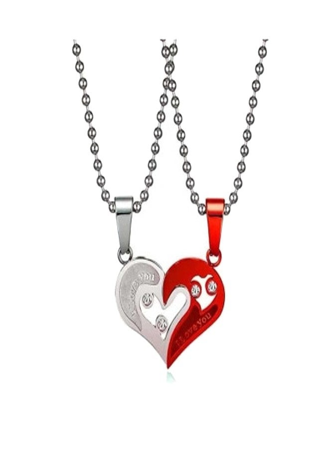 Thrillz Trendy Stylish valentine Special Couple Red Pendent For Unisex - Image 1
