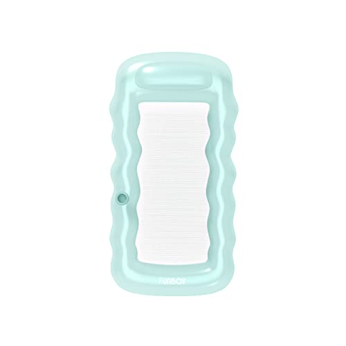 FUNBOY Giant Inflatable Luxury Clear Mint Blue Mesh Lounger Water Hammock Pool Float, Perfect for a Summer Pool Party, Cup Holder, Bundle Pack of 2 - Image 2