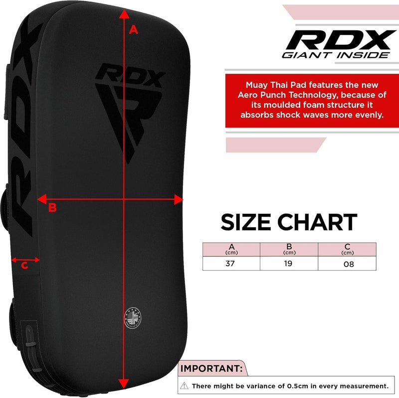 Rdx Muay Thai Pad for Training, Curved Kickboxing Kicking Strike Shield, Coaching Kick Boxing, MMA, Martial Arts, Karate, Taekwondo, Punching, Foot, Knee and Elbow Target (One Pad Only) - Image 3