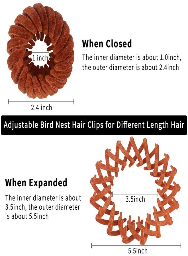 Maplekart 3 pcs of Velvet Bird Nest Magic Hair Clip,Hair Accessories for Women, Expandable Hair Bun Maker, Ponytail Holders, Hair Bun Clip Hair Clips for Women, Girls & Boys Multicolor - Image 3