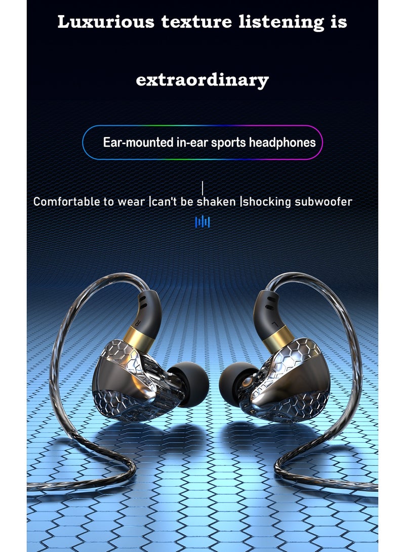 Type C Wired Headphones, Deep Bass USB C Earbuds, High Resolution Noise Canceling in Ear ,Sport Stereo Sound Noise Reduction for Running Gym Workouts ,Headphone for Huawei Samsung Honor Xiaomi iPhone 15 iPhone 16 iPhone 17 Series - view 2